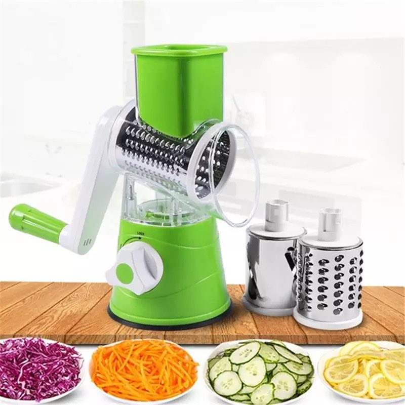 Tabletop Drum Grater Manual Rotary Vegetable Slicer Cutter